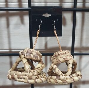 ADAMETU JEWELRY RAFFIA EARRINGS